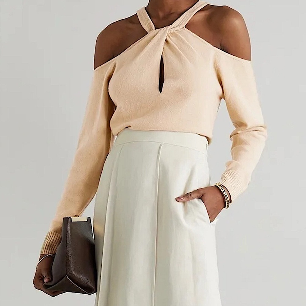 Altuzarra Nasrin Cold-Shoulder Sweater. Size Medium.